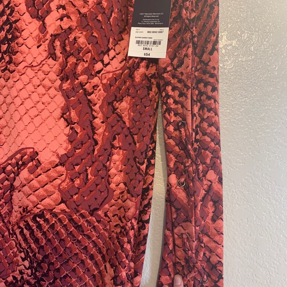 Pink snakeskin pattern dress